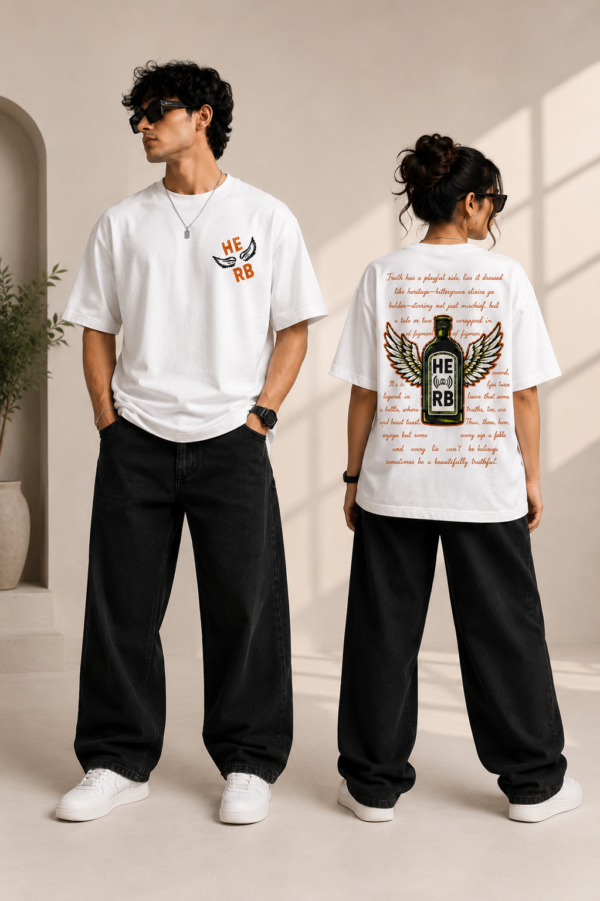 HE/RB Oversized T-Shirt – White | The Mild Fashion